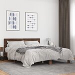 vidaXL Cadre de lit sans matelas chêne marron 150x200 cm