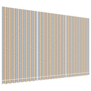 vidaXL Tissu de remplacement pour auvent rayures multicolores 6x3 5 m
