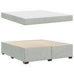 vidaXL Cadre de lit avec matelas Gris clair 180 x 200 cm Velours