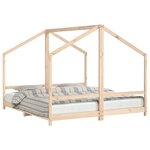 vidaXL Cadre de lit pour enfants 2x(90x200) cm bois de pin massif