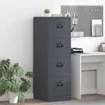vidaXL Cabinet de Dossier 2 Pièces Anthracite 44 x 50 x 106.5 cm