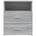 vidaXL Tables de chevet 2 Pièces Sonoma gris 50x32x60 cm