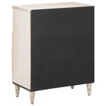 vidaXL Buffet avec porte Blanc 60 x 33 5 x 75 cm Bois de mangue massif