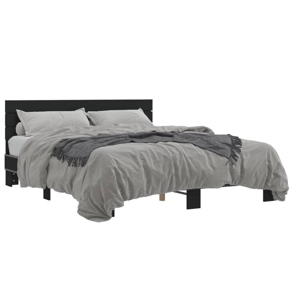vidaXL Cadre de lit sans matelas noir 160x200 cm