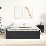 vidaXL Cadre de lit sans matelas noir 120x190 cm
