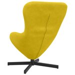 Fauteuil Œuf en Velours Jaune