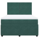 vidaXL Sommier à lattes de lit et matelas Vert foncé 160x200cm Velours