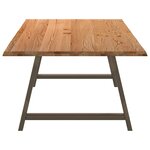 vidaXL Table à manger et bord naturel bois massif chêne rectangulaire