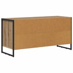 vidaXL Meuble TV Chêne artisan 100 x 36 x 49 5 cm Bois d'ingénierie