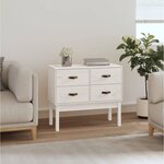 vidaXL Armoire console Blanc 90x40x78 cm Bois de pin solide