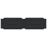 vidaXL Coussin de tête de lit Zadar noir 193 cm similicuir