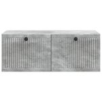 vidaXL Meuble TV mural Gris béton 78 5 x 41 x 30 cm Bois d'ingénierie