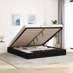 VidaXL Cadre de lit ottoman sans matelas noir 160x200 cm velours