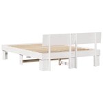vidaXL Cadre de lit Blanc 150 x 200 cm Bois massif en pin