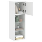 vidaXL Meuble TV avec lumières LED blanc 30 5x30x90 cm