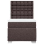 vidaXL Sommier à lattes de lit avec matelas Marron foncé 80x200 cm