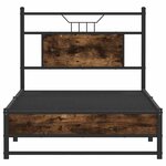 vidaXL Cadre de lit sans matelas chêne fumé 75x190cm bois d'ingénierie