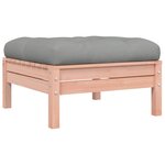 vidaXL Repose-pied de jardin avec coussin bois massif douglas