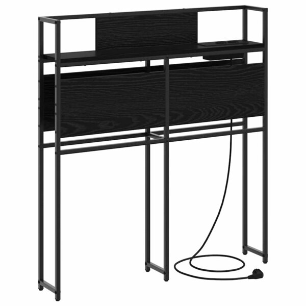 vidaXL Tête de lit de rangement Chêne noir 80 cm Bois d'ingénierie