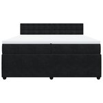 vidaXL Sommier à lattes de lit et matelas Noir 200x200 cm Velours