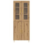 vidaXL Highboard Artisan Oak 69 5 x 34 x 180 cm Bois d'ingénierie