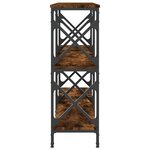 vidaXL Table console chêne fumé 200x28x80 5 cm bois d'ingénierie