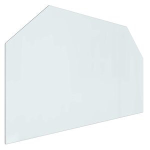 vidaXL Plaque en verre de cheminée Transparent 100 x 60 cm Verre