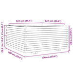vidaXL Jardinière blanc 100x100x49 5 cm bois de pin massif