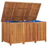 vidaXL Boîte de rangement de jardin 150x80x75 cm bois massif d'acacia