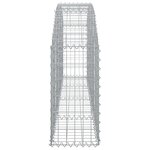 vidaXL Panier de gabions arqué 200x30x60/80 cm Fer galvanisé