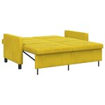 vidaXL Canapé-Lit Jaune Tissu