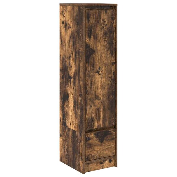 vidaXL Buffet haut chêne fumé 29 5x34x119 5 cm bois d'ingénierie