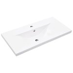 vidaXL Armoire lavabo de salle de bain et bassin intégré chêne sonoma