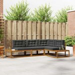 vidaXL Ensemble de canapés d'extérieur Naturel et Anthracite