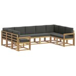 vidaXL Ensemble de canapés d'extérieur 9 pc Blanc et anthracite