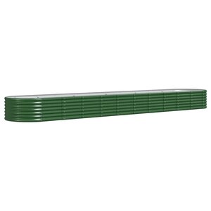 vidaXL Lit surélevé de jardin Acier galvanisé 440x80x36 cm Vert
