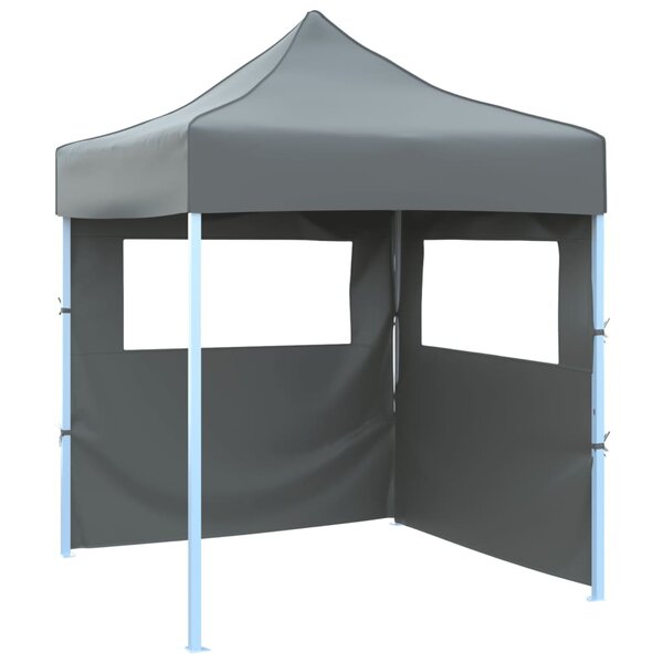 vidaXL Tente de réception pliable avec 2 parois 2x2 m Acier Anthracite