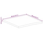 vidaXL Dessus de table 80x80x3 8 cm bord vif bois massif manguier brut