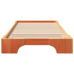 vidaXL Cadre de lit surélevé avec stockage Marron 80 x 220 cm bois