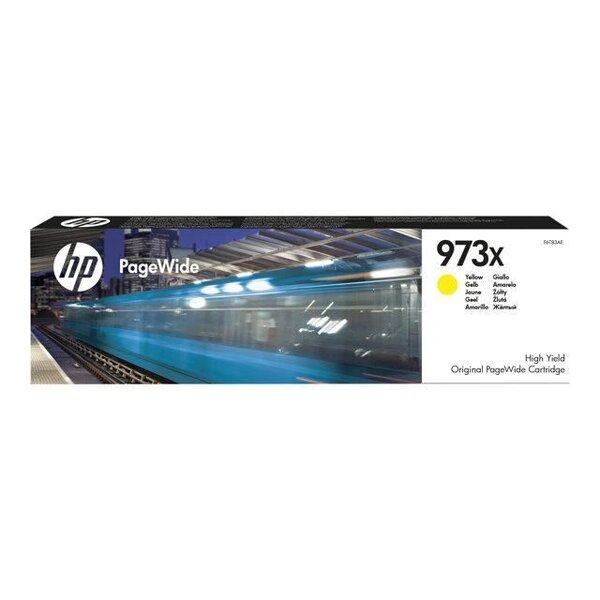 Hp 973x cartouche d'encre jaune pagewide grande capacité authentique pour hp pagewide pro 452/477/552/577 (f6t83ae)