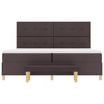 vidaXL Lit à Ressorts avec Matelas & Banquette Marron Foncé 200x200 cm Tissu