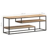 vidaXL Meuble TV 130x30x45 cm Bois de manguier brut