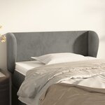 vidaXL Tête de lit avec oreilles Gris clair 83x23x78/88 cm Velours