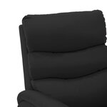 vidaXL Fauteuil inclinable Noir Similicuir