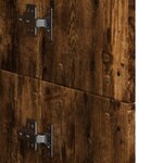 vidaXL Buffet haut chêne fumé 60x35x180 cm bois d'ingénierie