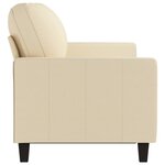 vidaXL Canapé à 3 places Crème 180 cm Tissu