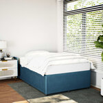 vidaXL Cadre de lit bleu 120x200 cm velours