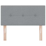 vidaXL Tête de Lit LED avec des lumières à LED Gris clair 90 cm tissu