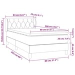 vidaXL Sommier à lattes de lit et matelas Vert foncé 80x200 cm Velours