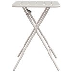 Table de jardin pliante vidaXL Beige 55x55x73 cm Acier
